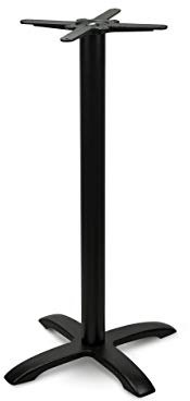 Dublino Stehtischgestell Tischbein Schwarz | Premium | PJ7652/110 | Metall | Stehtisch | H 108 cm | 14 kg | Standfuß 46x46 cm | max. Tischplattengröße 70x70 / Ø 80 cm