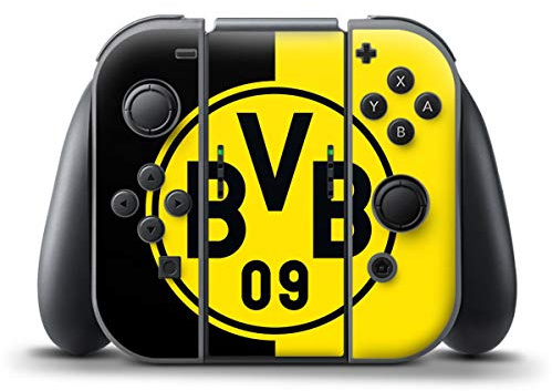 DeinDesign Skin kompatibel mit Nintendo Switch Controller Folie Sticker BVB Borussia Dortmund Wappen