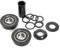 KHE BMX Tretlager Innenlager US BB für 19mm Achsen Industriegelagert mit Adapter