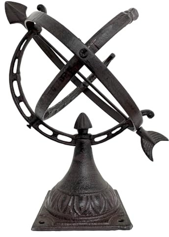 Sonnenuhr Eisen Garten Dekoration Sonne Nostalgie 32cm braun Antik-Stil