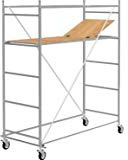 Trabattello altezza di lavoro 3,40 m in acciaio serie HOBBY CON PIANO BOTOLA made in italy I SCEDIL