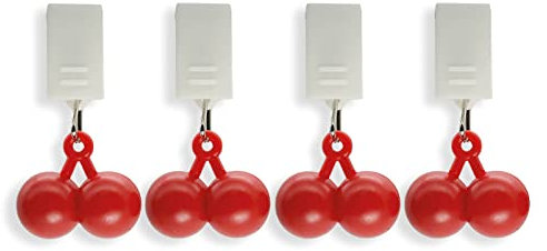what the shop 4x Tischdeckenbeschwerer | Beschwerung Tischdecke, Tischdecken Beschwerer Draußen, Stylischer Tischklammern Ersatz | 4x Kirsche | 7,5 cm, jeweils ca. 20g