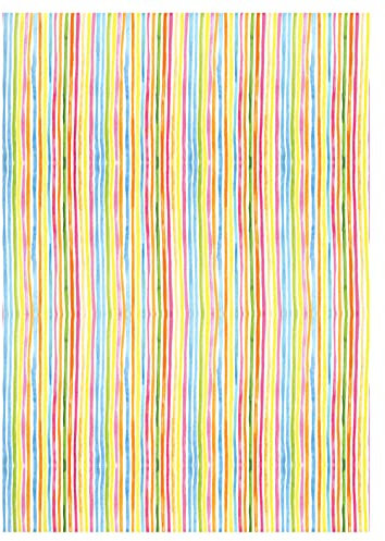 ARKRAFT 3 Blatt Geschenkpapier 90 x 65 cm XXL Regenbogenlinien (18-9093)