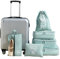 MURISE Packing Cubes 6 Set, Kleidertaschen, Koffer Organizer für Urlaub und Reisen, Packwürfel Würfel, Ordnungssystem (Obst Grün)