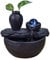 Natürlicher Innenbrunnen mit Vase Soli Blumenplan Plan des farbigen LED -Lichttisches, H 19x21x17cm - Silice Zen'light, Kastanie