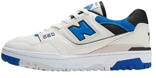 New Balance - Turnschuhe 550 aus Leder, weiß-blau-schwarz (9.5)
