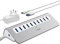 Powered USB Hub 10Gbps, intpw 10 Port USB 3.1 Hub with 36W(12V/3.0A) Power Adapter, USB Type A and Type C Cable, Aluminum USB C Hub Powered for Laptop, MacBook, Desktop Computer