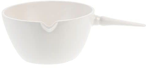 PLAFOPE Round Evaporating Dish Ceramics Evaporating Container Handle Acid and Alkali Resistant for Lab