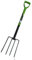 GBS Heavy Duty Garden Fork, Lightweight Carbon Steel Border Fork with Soft Grip D Handle for Lawn Garden Tools, Digging, Mucking Out Fork, Border Digging Fork 4 Prong Cultivating All Types Of Soil