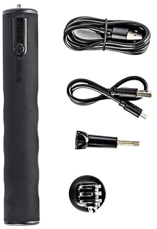 Handheld Power Bank for DJI Osmo Action 1 2 3/DJI OM5/OM4 SE/FOR GoPro Hero 8 9 10/Insta360 X3 X2 Camera Battery Charge Grip 6000mah (Size : Black Color)