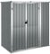 vidaXL Capanno per Attrezzi Grigio 161x89x161 cm Acciaio Zincato