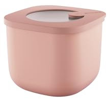 Guzzini - Kitchen Active Design, STORE&MORE BIO, Récipients hermétiques hauts pour réfrigérateur/congélateur/four à micro-ondes (S) - Rose Fleur de Pêcher, 12,2 x 12,2 x h9,8 cm | 750cc - 170722251