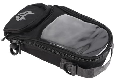 Aramox Tankrucksack, Magnetischer Tankrucksack für Motorräder, Oxford-Gewebe, Hochfestes 4,5-l-Navigationspaket mit Großer Kapazität für Motorräder (Grau)