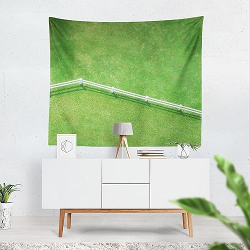 CEVAN Tapisserie pour Porte Couverture Mural Prairie Tapisserie Murales Papier Peint Chambre Nature Tenture Geante Décoration Murale Tissu Imprimé 300x250 cm