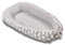 ULLENBOOM Babynest - 100% OEKO-TEX Materialien & Made in EU, Graue Elefanten - Babynestchen Neugeborene aus kuscheliger Baumwolle, Ideal als Reisebett & Kuschelnest geeignet