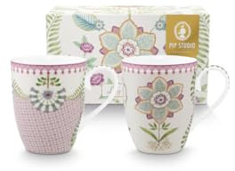 Pip Studio Lily&Lotus Henkelbecher 350ml Set 2tlg