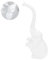 CAIRIAC Bathroom Toilet Brush Set Cute Modern White Ceramic Toilet Bowl Cleaning Brushes for Bathroom Decorative Toilet Scrubber Brush and Holder for Home RV Bathroom Cleaning Gift (Elephant)