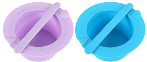 XIHIRCD Electric Waxing Kit, Wax Warmer Silicone Liner for Tress Wellness Compatible with 16oz Waxing Kit Melting Wax Pot Bowl Insert for BLITZWAX Wax Warmer (Purple, Blue)