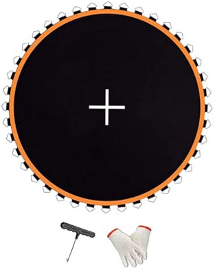 F Fityle Trampolin-Pad, Sprungtuch, sicheres Pad, rund, stabile Ersatz-Sprungmatte, Trampolin-Sprungpolster für das mit Kindern, 8 Fuß mit 42 Schnallen