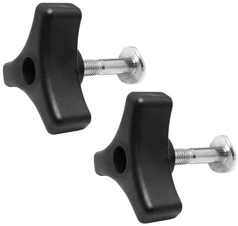 iwiio 2 Sets Lawn Mower Handle Parts, Universal Lawnmower Handle Wing Nut And Bolt, Triangle Knob Handle Replacement Parts for Honda & Most Lawn Mower Machine Accessories Supplies