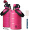 Fjbottle Bouteille d'eau en acier inoxydable de 1,9 L, à double paroi avec couvercle magnétique, bouteille d'eau isotherme sans BPA, grande bouteille en métal, anti-fuite, pour le sport, le camping,