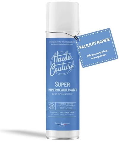 haute couture - Spray Impermeabilizante - Para Textiles y Cuero - Protección Intensa contra el Agua - Hidrófobo y Oleófobo - Efecto Antimanchas