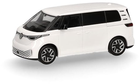 Herpa Modellauto VW ID. Buzz, Miniatur im Maßstab 1:87, Sammlerstück, Made in Germany, Modell aus Kunststoff, Farbe: Candyweiß