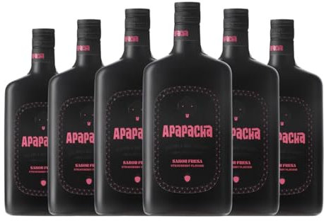 Tequila Apapacha. Crema Agave Fresa 70 cl (Caja de 6 Botellas de 70 cl)