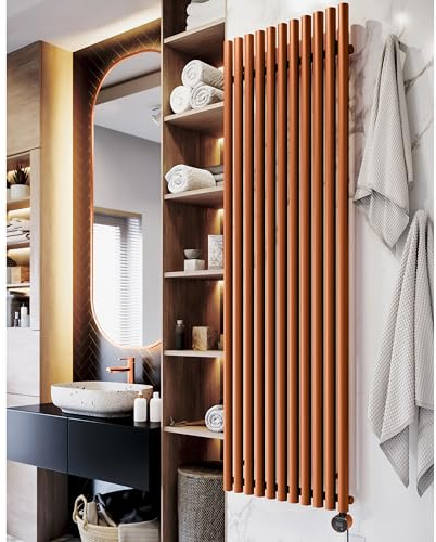 Terma Electric Radiator (Wifi), Rolo Room E, 2000h x 590w(mm), 1.5 kw, True Copper