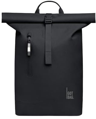 GOT BAG Rucksack Rolltop 2.0 Lite | Laptop Rucksack wasserdicht mit Herausnehmbarer 15,6“ Laptoptasche | 26 Liter Füllvolumen Rollrucksack (black monochrome)