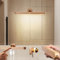 LOGT LED Holz Spiegelleuchte mit Schalter 4000K Akku Wandlampe Kabellos Bilderleuchte Batteriebetrieben Touch Spiegellampe Dimmbar Magnetische Badezimmer Lampe 360° Drehbare für Schrank Nachttisch