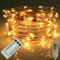 Qbis 100 Copper Fairy Lights on Copper Wire, 100 Micro LED String Lights, Remote Control, USB Plug, Timer, Multi Function, Adjust Brightness, Micro LED String Lights (Copper)