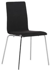 kaiserkraft | Schalenstuhl Elin | stapelbar | VE 4 STK | schwarz/Chrom