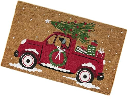 Pcingsia Weihnachten Fußmatte | Eingang Auto Muster Teppich | Weihnachten Fußmatte Willkommen Matte Tür Festival Teppich rutschfest für Eingang Dekoration