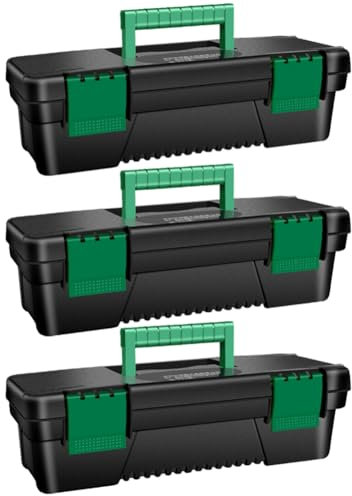 JOFUUM Werkzeugkasten 25,4 cm (10 ), Werkzeugkiste aus Kunststoff mit für Holzbearbeitung und Reparatur von Elektrikern, tragbare Aufbewahrungsbox für Werkzeuge
