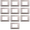 CONFEZIONE DA 10 PLACCHE IN TECNOPOLIMERO, COMPATIBILE CON VIMAR PLANA, 3 MODULI/POSTI, COLORE TITANIO, ALTA QUALITA', DESIGN ELEGANTE E MODERNO, PER INTERRUTTORI/PRESE, SERIE CIVILE