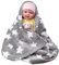 PinkZebra Kuscheldecke Baby Decke 70 x 100 cm, Tagesdecke, Buggy Decke, Fleecedecke, Babydecke für Kinderwagen Überwurfdecke Flauschig, Sterne