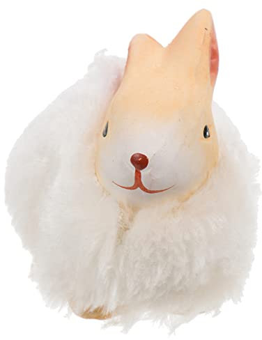 PartyKindom Keramik Kaninchen Statue Realistischer Hase Figurine Dekoration Für Zuhause Schlafzimmer Wohnzimmer Garten Terrasse Osterhase Hasendekor