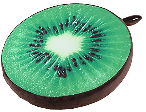 Kreative 3D-Kissen, weich, rund, Plüsch, Obst, für Sitzkissen, Bürostuhl, Rückenkissen, Kiw, 33 cm