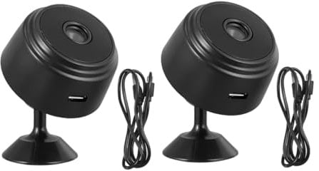 DIYEAH 2Pcs Night Vision Security Indoor Monitoring Remote Connection Magnetic Suction Wide Angle for Home and Safety