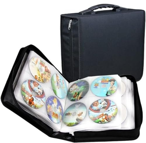 RILOOP Aufbewahrungsmappe DVD Blueray Aufbewahrung Mappe Tasche Nylon Case für 240 CDs
