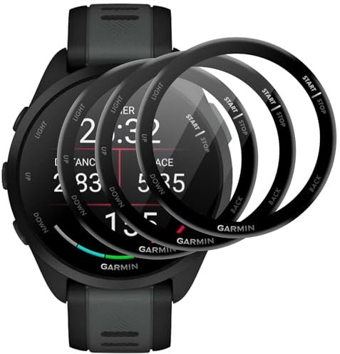 Knrlqim 3 Pezzi Pellicola Protettiva vetro Temperato per Garmin Forerunner 165/165 Music,HD Chiaro AntiGraffio Alta Risoluzione Pellicola Protettiva per Garmin Forerunner 165 Protezione Pellicola