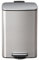 30L Stainless Steel Trash Can with Lid Square Pedal Waste Bin Hands-Free Recycling Bin for Home and Office Garbage Can with Inner Bucket (Silver)