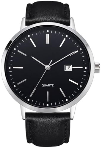NUOVO Herrenuhr Klassisches Lederarmband Moderne Klassische Quarzuhr Leicht zu lesen Herren Business Casual Minimalistische Uhr
