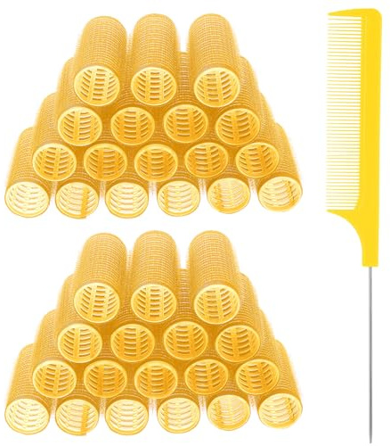 Tucnoeu 18PCS Lockenwickler Klein Selbsthaftende Lockenwickler für Kurze Haare Hair Rollers für Salon und Zuhause