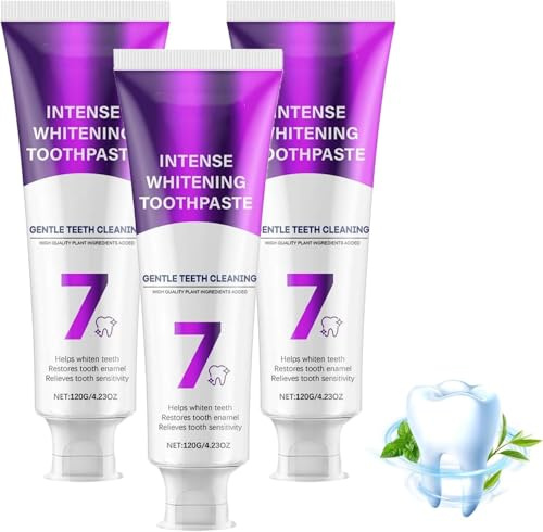 Zahnpasta, Probiotische Whitening -Zahnpasta,7-Pro Intensive Zahnaufhellung Zahnpasta FüR Zahn- Und Gingiven, Minzgeschmack, Frischer Atemzug (B-3PCS)