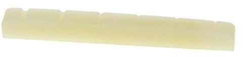 Dopro 43mm Flat Base Unbleached Pure Bone Nut Guitar Slotted Bone Nut fits Strat Tele 43x3.5mm