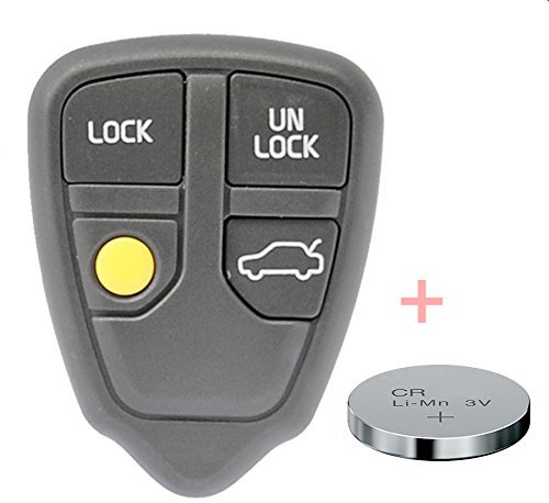 Auto Schlüssel Funk Fernbedienung 1x Gehäuse Fernbedienung 4 Tasten + 1x CR2032 Batterie für Volvo