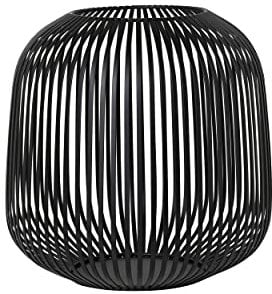 blomus Laterne Lito | Black | Größe M | 28L x 28B x 27H cm | Kerzenhalter Schwarz | Windlicht aus Edelstahl | Laterne Deko | Indoor Windlicht Medium