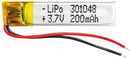 Batterie 301048 LiPo 3.7V 200mAh 0.74Wh 1S 5C Liter Energy Battery pour l'électronique Rechargeable Téléphone Portable Smartwatch GPS - Ne Convient Pas à la Radiocommande 50x10x4mm (200mAh|301048)